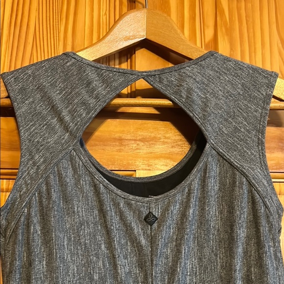 Prana Gray Cut Out Sheath Midi Dress - Picture 8 of 11